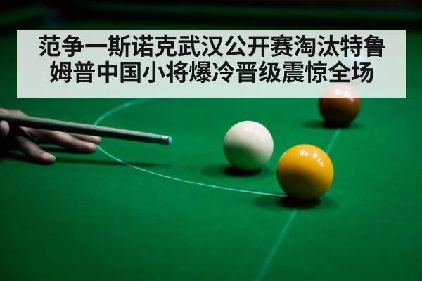 范争一斯诺克武汉公开赛淘汰特鲁姆普中国小将爆冷晋级震惊全场